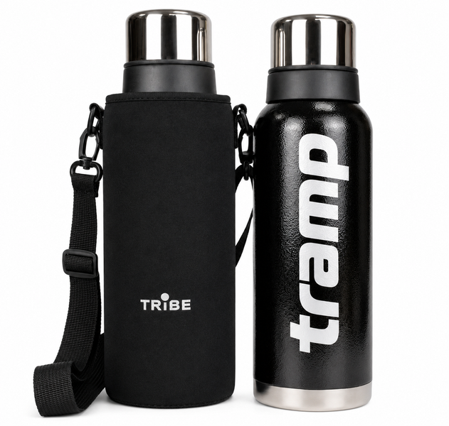 Tramp Expedition Line 1.2 L Black Thermos with Soft Touch Sleeve