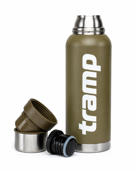 Термос Tramp Expedition Line 1,2 л оливковый с неопреновым чехлом Tribe Cover UTRC-028-olive фото