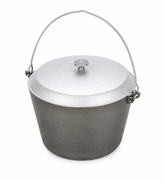 10 L Aluminum Cauldron with Lid and Tripod