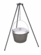 10 L Aluminum Cauldron with Lid and Tripod