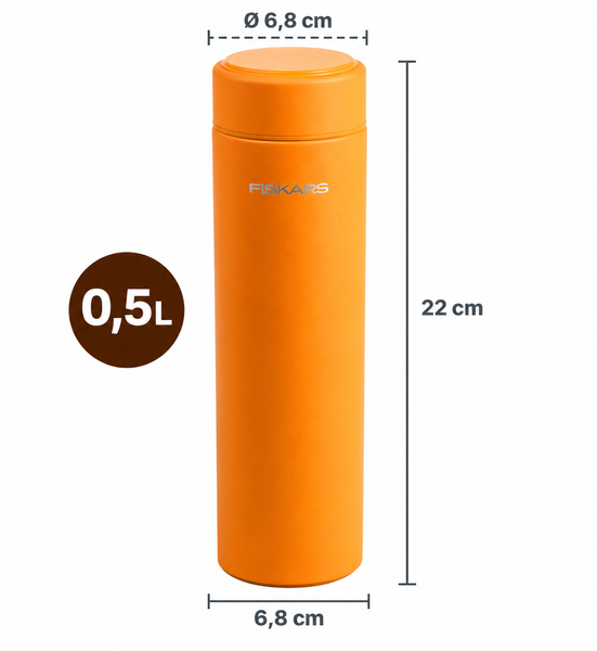 Fiskars On-the-go Thermos 0.5 L, Orange (1078698)
