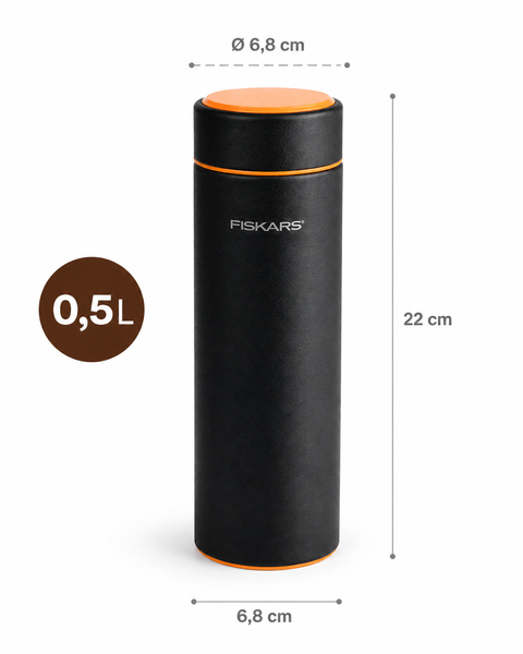 Термос Fiskars On-the-go 0.5 л, чорний (1078699) VS_1078699 фото