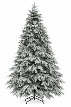 Cast Alpine Christmas tree 180 cm, Snowy