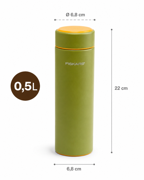 Термос Fiskars On-the-go 0.5 л, оливковий (1078760) 1078760 фото